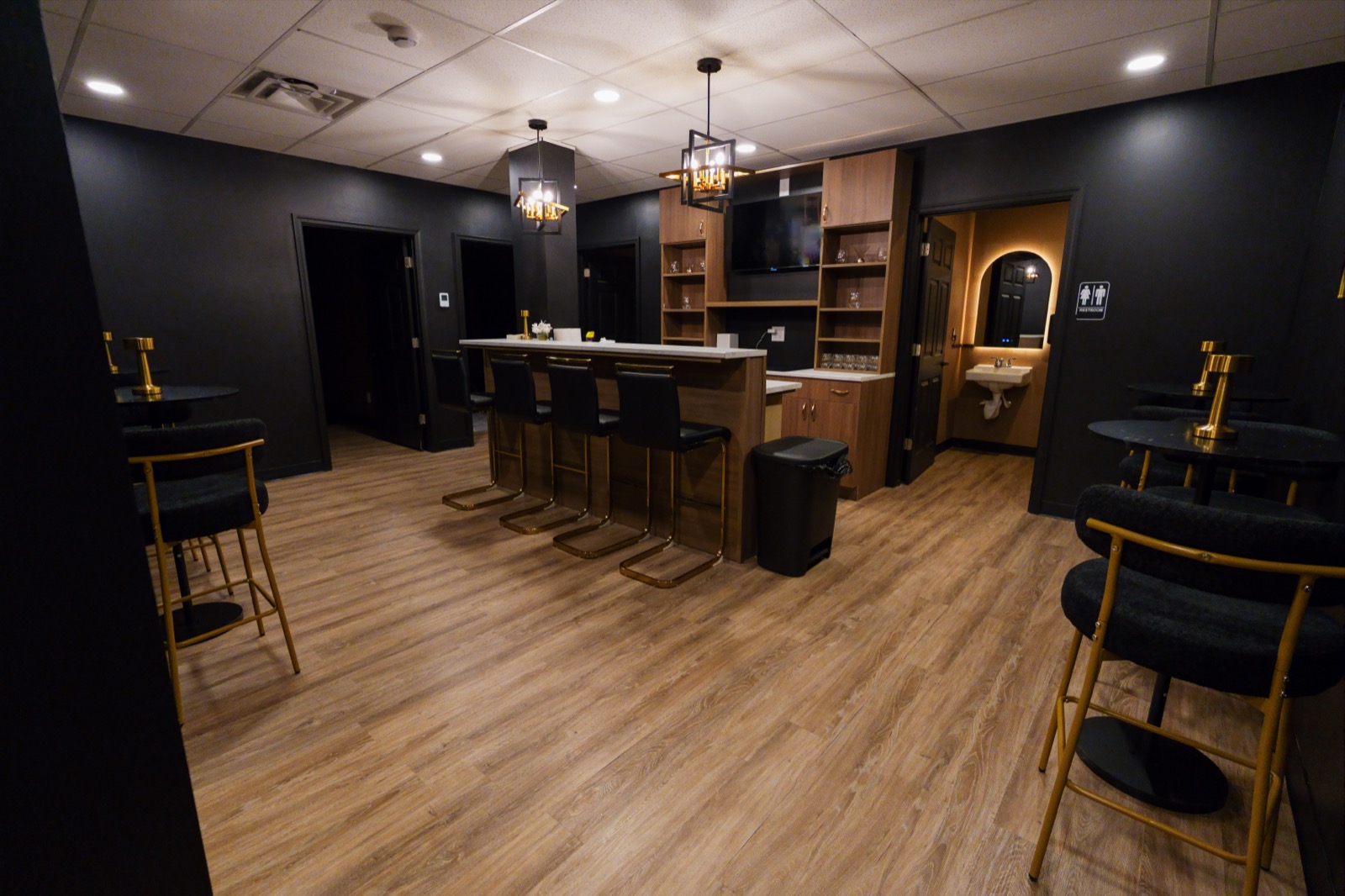 Explore the bar and lounge area